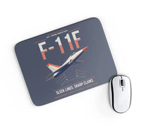 Thumbnail for F-11F Tiger design on navy blue rectangle mouse pad