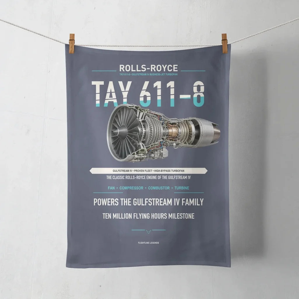 TAY 611-8 design on navy blue towel