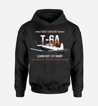 Thumbnail for T-6A TEXAN II design on black hoodie single side