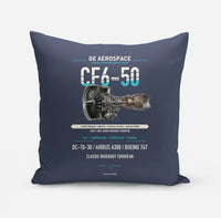 Thumbnail for CF6-50 design on navy blue pillow