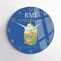 Thumbnail for Central Illinois Regional Airport (BMI) design on blue no frame wall clock