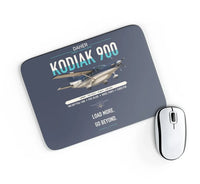 Thumbnail for Daher Kodiak 900 design on navy blue rectangle mouse pad