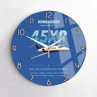 Thumbnail for Bombardier Learjet 45XR design on blue no frame wall clock