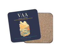 Thumbnail for Vaasa Airport (VAA) design on navy blue 1 piece coaster