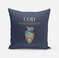 Thumbnail for Yellowstone Regional Airport (COD) design on navy blue pillow