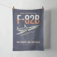 Thumbnail for F-82B Twin Mustang design on navy blue towel