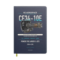 Thumbnail for CF34-10E design on navy blue notebook