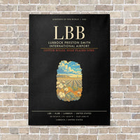 Thumbnail for Lubbock Preston Smith International Airport LBB - Canvas Framed - Black
