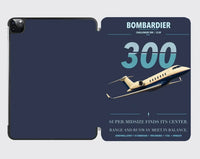 Thumbnail for Bombardier Challenger 300 design on navy blue ipad tablet case