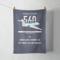 Thumbnail for Cessna Citation 560 - Citation V design on navy blue towel