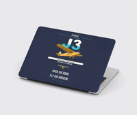 Thumbnail for Piper J-3 Cub design on navy blue MacBook case