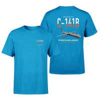 Thumbnail for C-141B Starlifter design on turquoise double-side t-shirt, double-side print