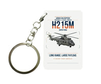 Thumbnail for Airbus H215M design on white designed key chain, double-side print