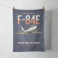 Thumbnail for F-84E Thunderjet design on navy blue towel
