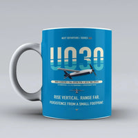 Thumbnail for U030 Flexrotor Mug design on turquoise airbus