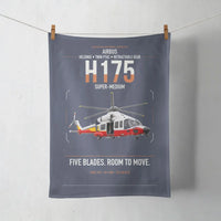 Thumbnail for Airbus H175 design on navy blue towel