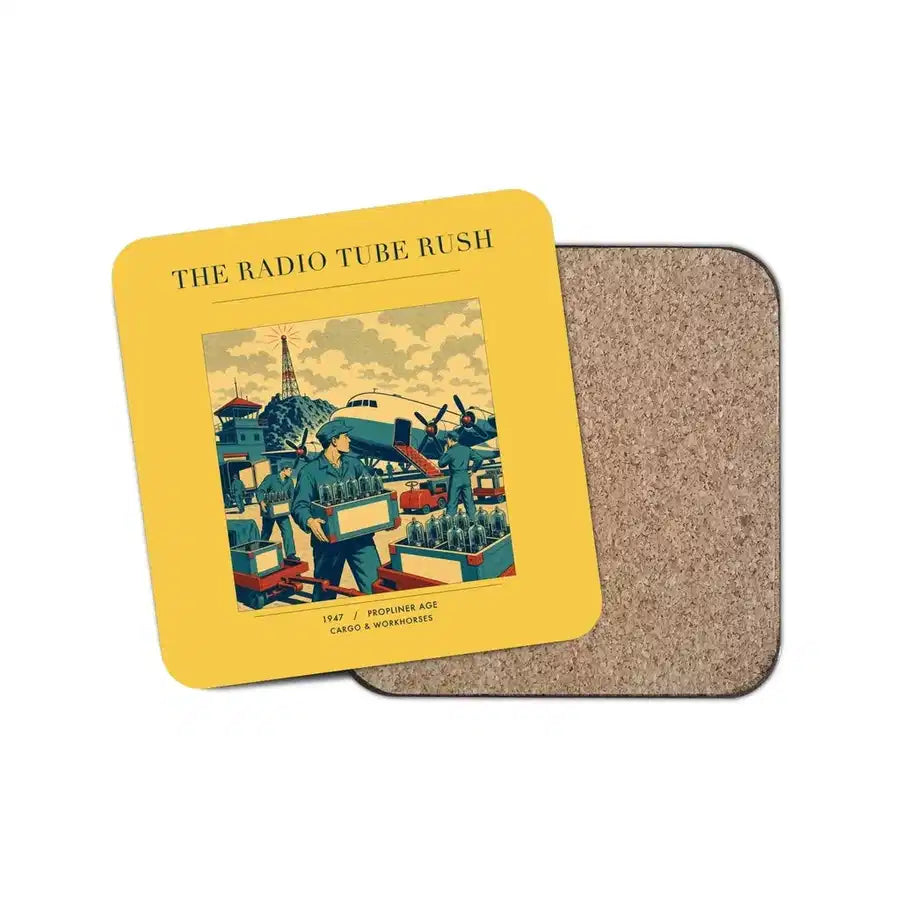 The Radio Tube Rush - Designed Coasters design on yellow 1-piece