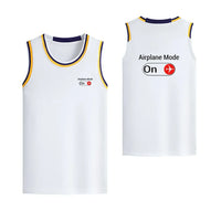 Thumbnail for Airplane Mode On Designed Basketball Style Sports Tank Tops - view 16