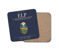 Thumbnail for El Paso International Airport (ELP) design on navy blue 1 piece coaster