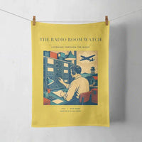 Thumbnail for VINTAGE G4514 - The Radio Room Watch - Designed Towels design on yellow