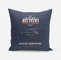 Thumbnail for Bell 407GXi design on navy blue pillow