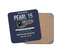 Thumbnail for PEARL 15 design on navy blue 1 piece coaster