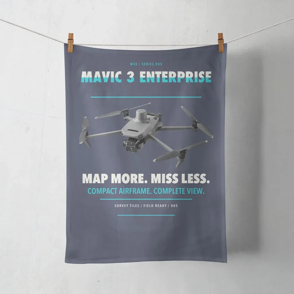 DJI Mavic 3 Enterprise design on navy blue towel