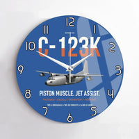 Thumbnail for C-123K Provider design on blue no frame wall clock