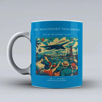 Thumbnail for VINTAGE G4129 - The Moonport Neighbors - Ceramic Mug design on turquoise