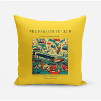Thumbnail for VINTAGE G4032 - The Parachute Club - Designed Pillows design on yellow