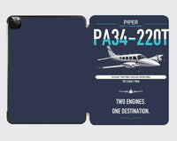 Thumbnail for Piper PA-34-220T Seneca V design on navy blue ipad tablet case