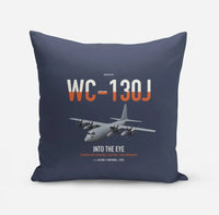 Thumbnail for WC-130J Hurricane Hunter design on navy blue pillow