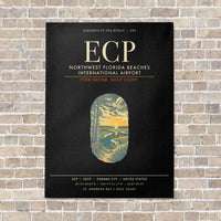 Thumbnail for Northwest Florida Beaches International Airport ECP - Canvas Framed - Black