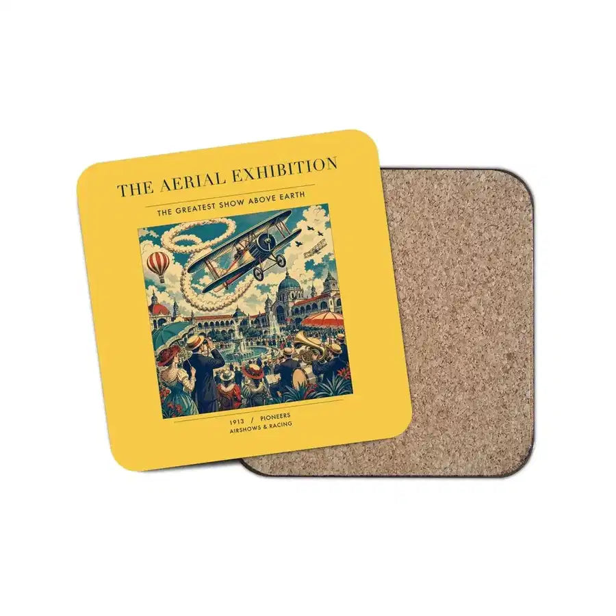 The Aerial Exhibition - Designed Coasters design on yellow 1-piece