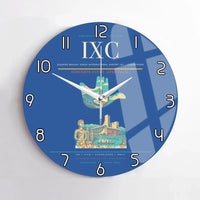 Thumbnail for Shaheed Bhagat Singh International Airport (IXC) design on blue no frame wall clock