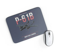 Thumbnail for P-61B Black Widow design on navy blue rectangle mouse pad