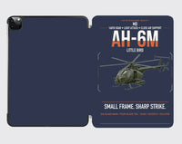 Thumbnail for MD AH-6M Little Bird design on navy blue ipad tablet case