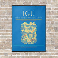 Thumbnail for Foz do Iguaçu International Airport IGU vertical canvas print - framed - turquoise background