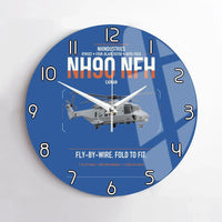 Thumbnail for NHIndustries NH90 NFH Caïman design on blue no frame wall clock