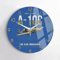Thumbnail for A-10C Thunderbolt II design on blue no frame wall clock