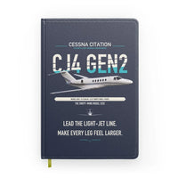 Thumbnail for Cessna Citation CJ4 Gen2 design on navy blue notebook