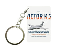 Thumbnail for Handley Page Victor K.2 design on white designed key chain, double-side print
