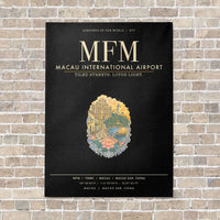 Thumbnail for Macau International Airport MFM - Canvas Framed - Black