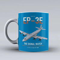 Thumbnail for EP-3E ARIES II design on turquoise ceramic mug, double-side print