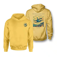 Thumbnail for VINTAGE G4157 - The Wingwalker's Wave - Double-Side Hoodie design on yellow double side