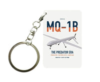 Thumbnail for MQ-1B Predator design on white designed key chain, double-side print