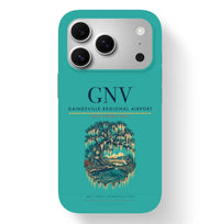 Thumbnail for Gainesville Airport (GNV) design on turquoise iPhone 17 Pro MagSafe case