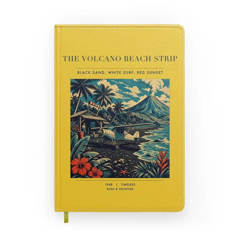 VINTAGE G4405 - The Volcano Beach Strip - Designed Notebooks design on yellow