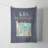 Thumbnail for Kristiansand Airport, Kjevik (KRS) design on navy blue towel