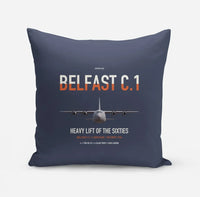 Thumbnail for Short Belfast C.1 design on navy blue pillow